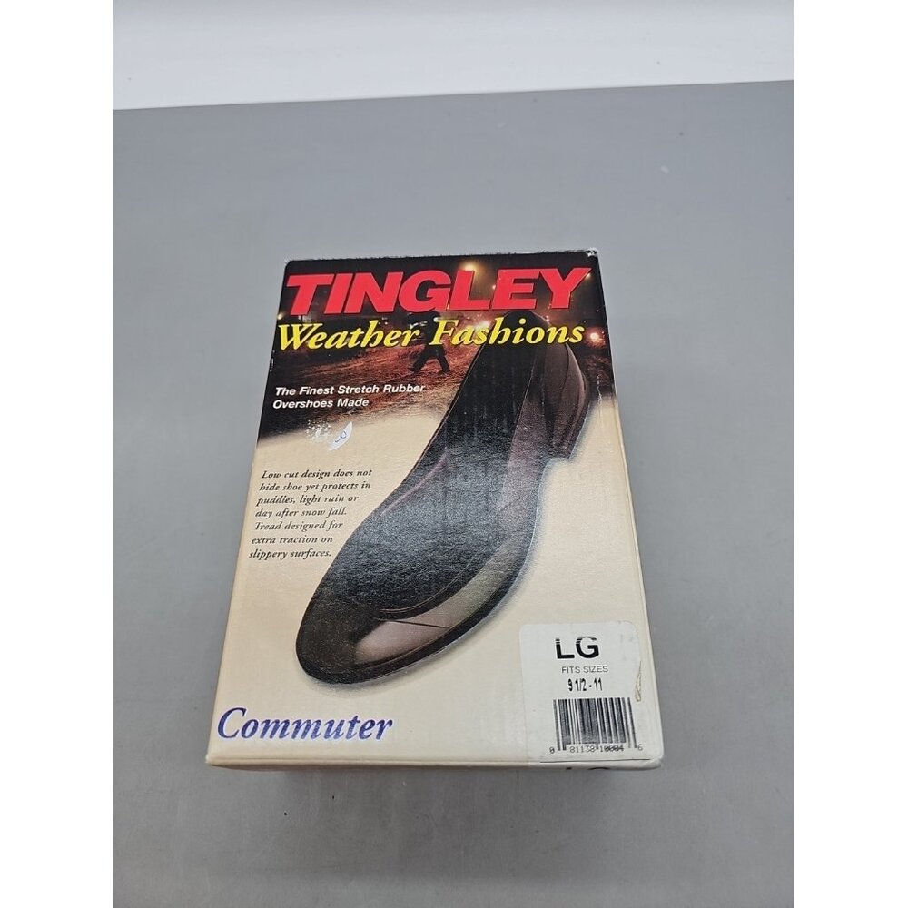Tingley Weather Fashions Rubber Overshoes Commuter 1000  Large 9.5 -11‎  Black